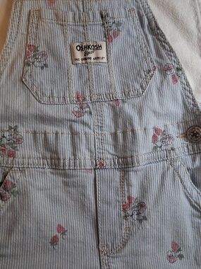 OshKosh B'gosh Striped Floral Kids Overalls